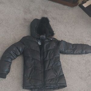 Justice Black Puffer Jacket for Kids